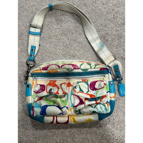 RARE VINTAGE COACH CAMERA BAG FOR FIELD DOODLING HAMPTONS B05J-8F41